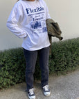 "Flexible" print L/S Tee