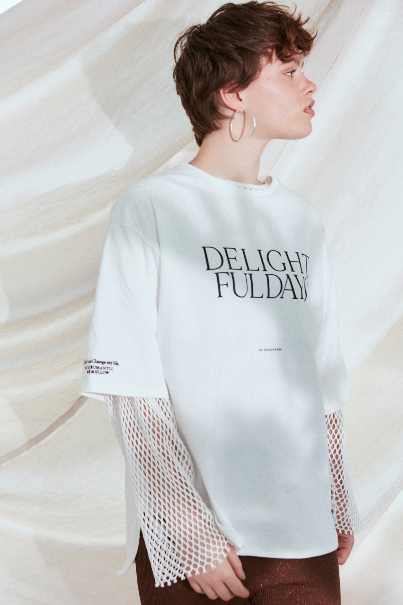 新品タグ付 S'YTE ハニカムメッシュラグランスリーブプルオーバー らくリッチハニカムメッシュモックネックTシャツ【セットアップ着用可