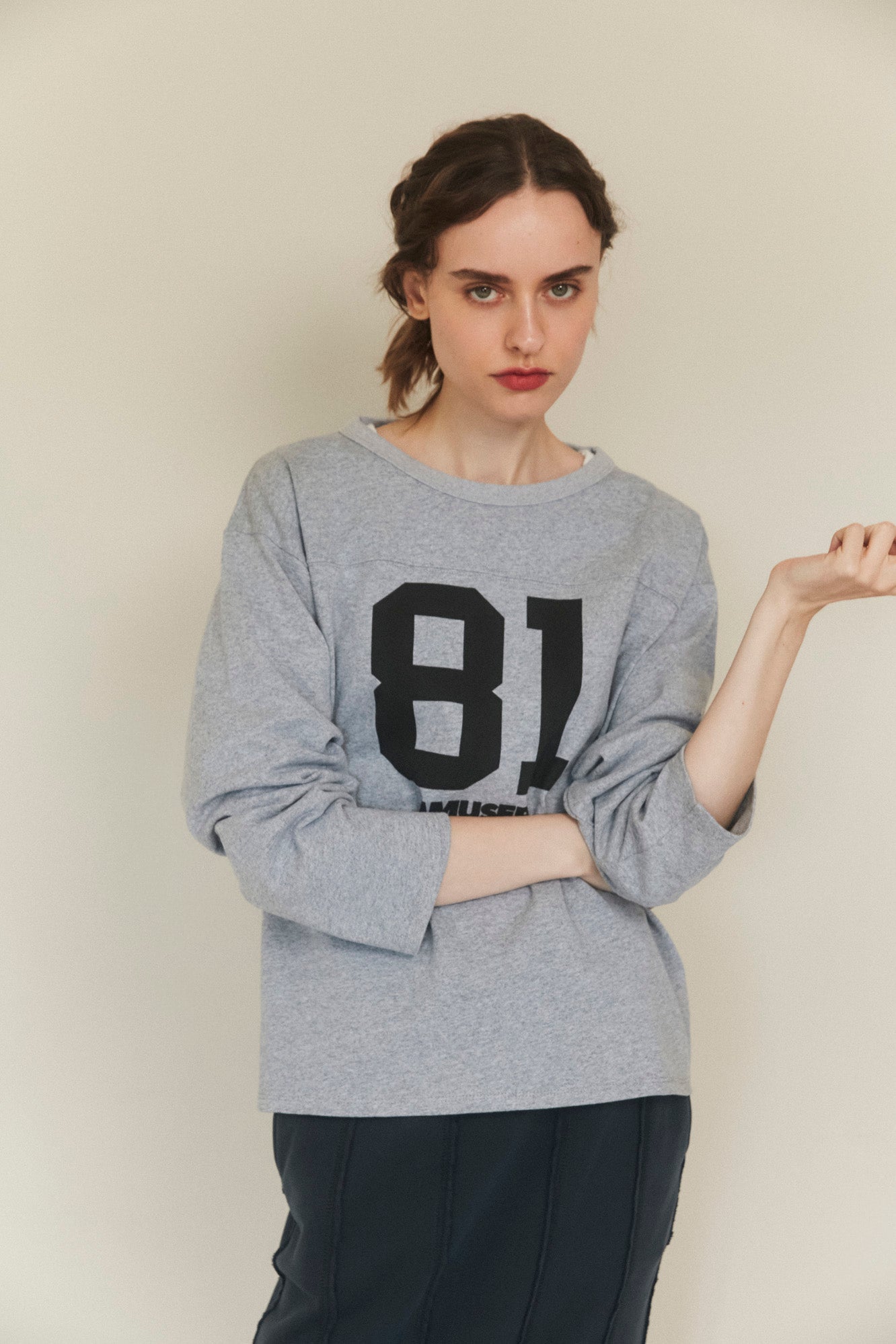 Back cross L/S tee – +81BRANCA