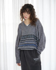 Double Neck Fair Isle Knit