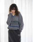 Double Neck Fair Isle Knit