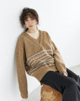 Double Neck Fair Isle Knit