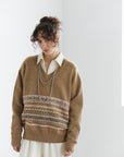 Double Neck Fair Isle Knit