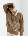 Double Neck Fair Isle Knit