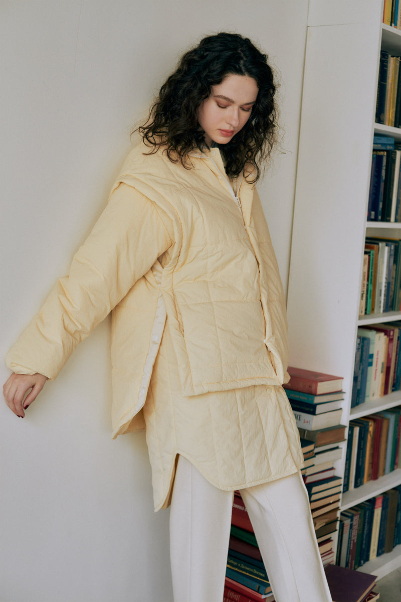 Quilting no collar coat – +81BRANCA