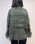 Mix colour yarn high neck PO