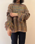 Mix colour yarn high neck PO