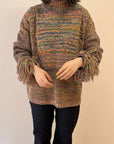 Mix colour yarn high neck PO