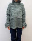 Mix colour yarn high neck PO