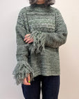 Mix colour yarn high neck PO