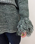 Mix colour yarn high neck PO