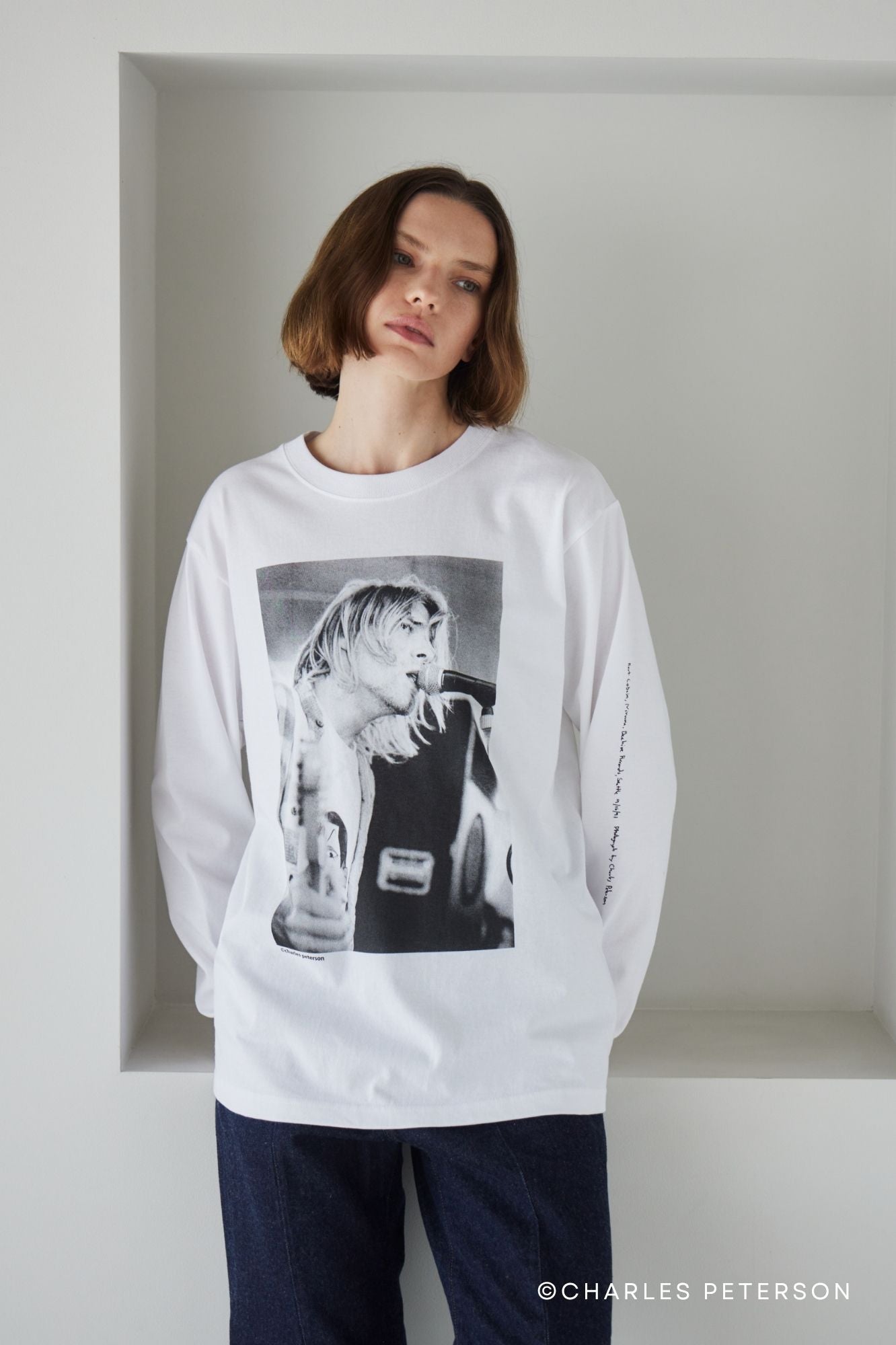 Charles Peterson-Kurt cobain PHOTO L/S tee ②