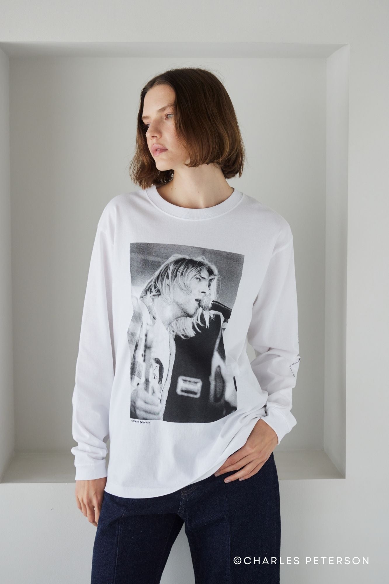 Charles Peterson-Kurt cobain PHOTO L/S tee ②