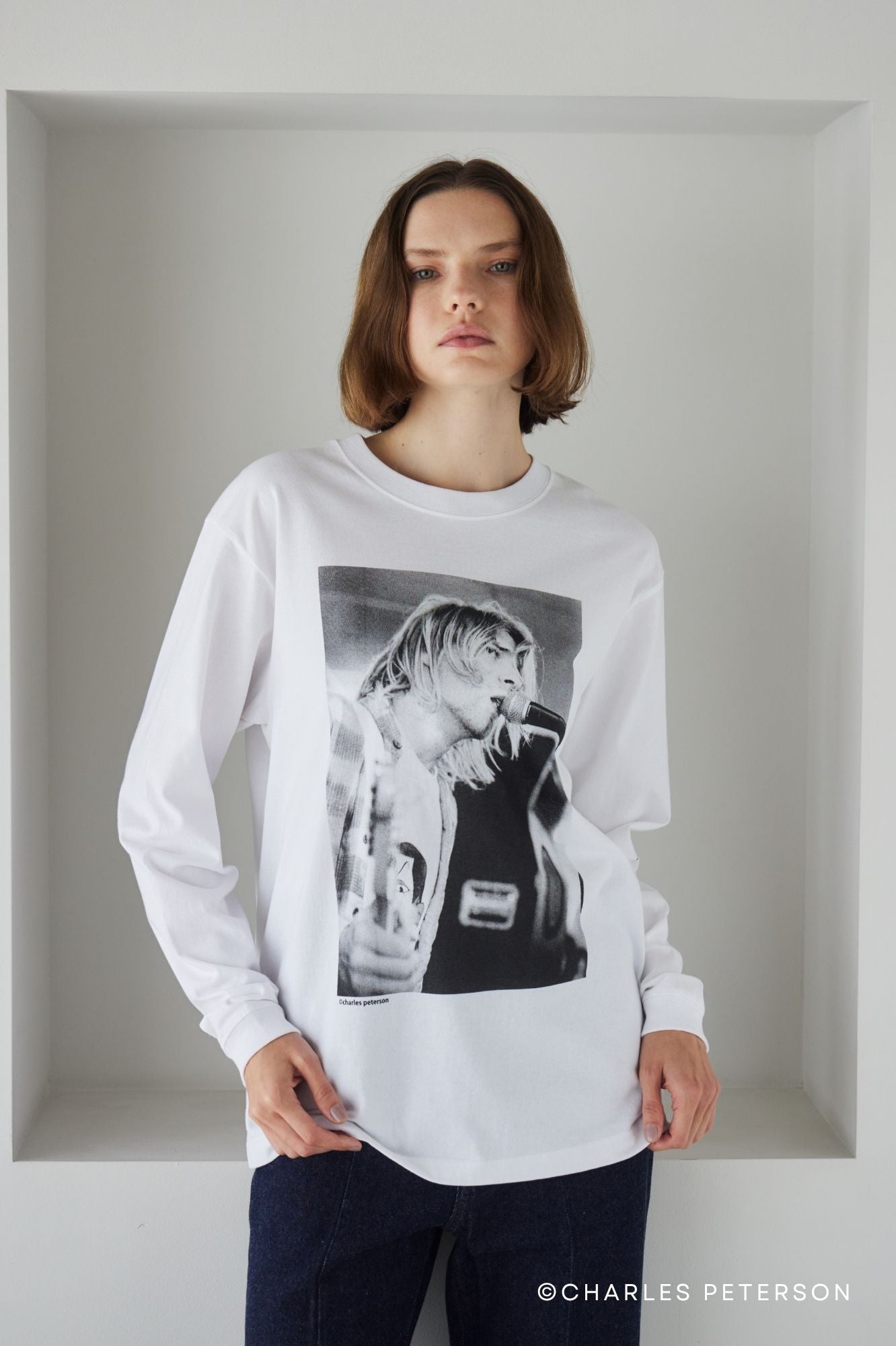 Charles Peterson-Kurt cobain PHOTO L/S tee ②