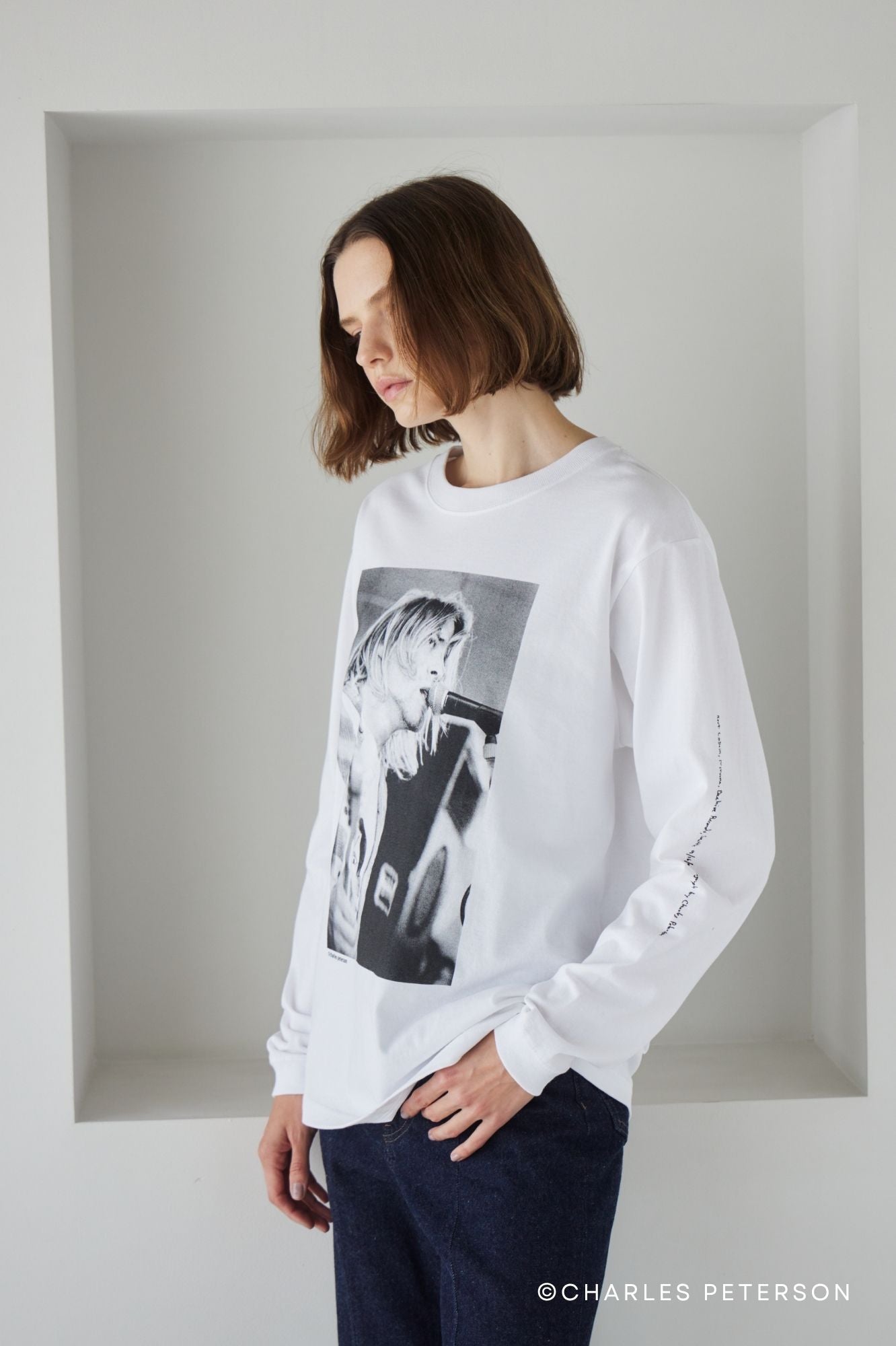 Charles Peterson-Kurt cobain PHOTO L/S tee ②