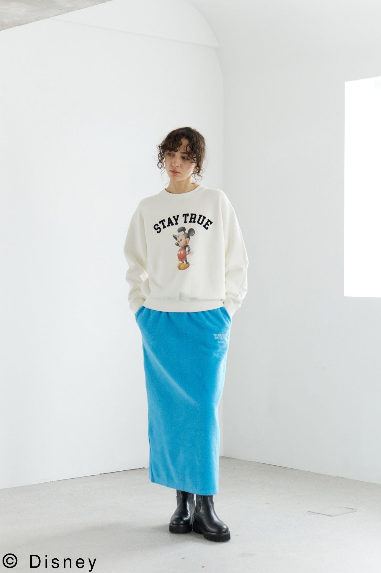 ［Mickey Mouse］Pigment dye Sweat