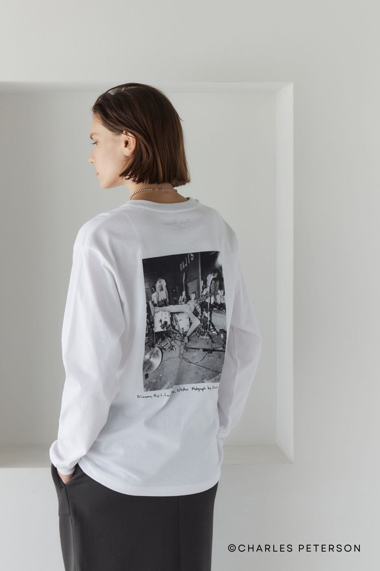 Charles Peterson-Kurt cobain PHOTO L/S tee ①