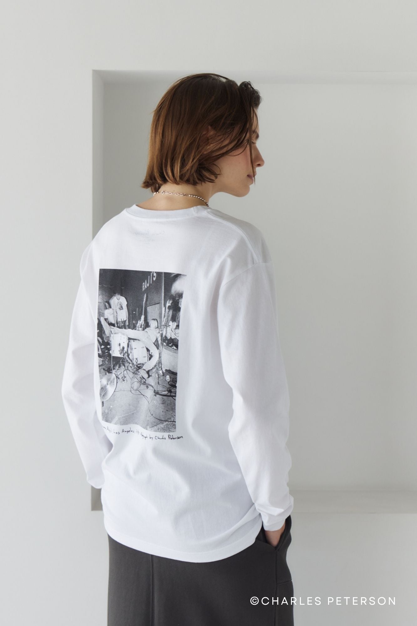 Charles Peterson-Kurt cobain PHOTO L/S tee ①