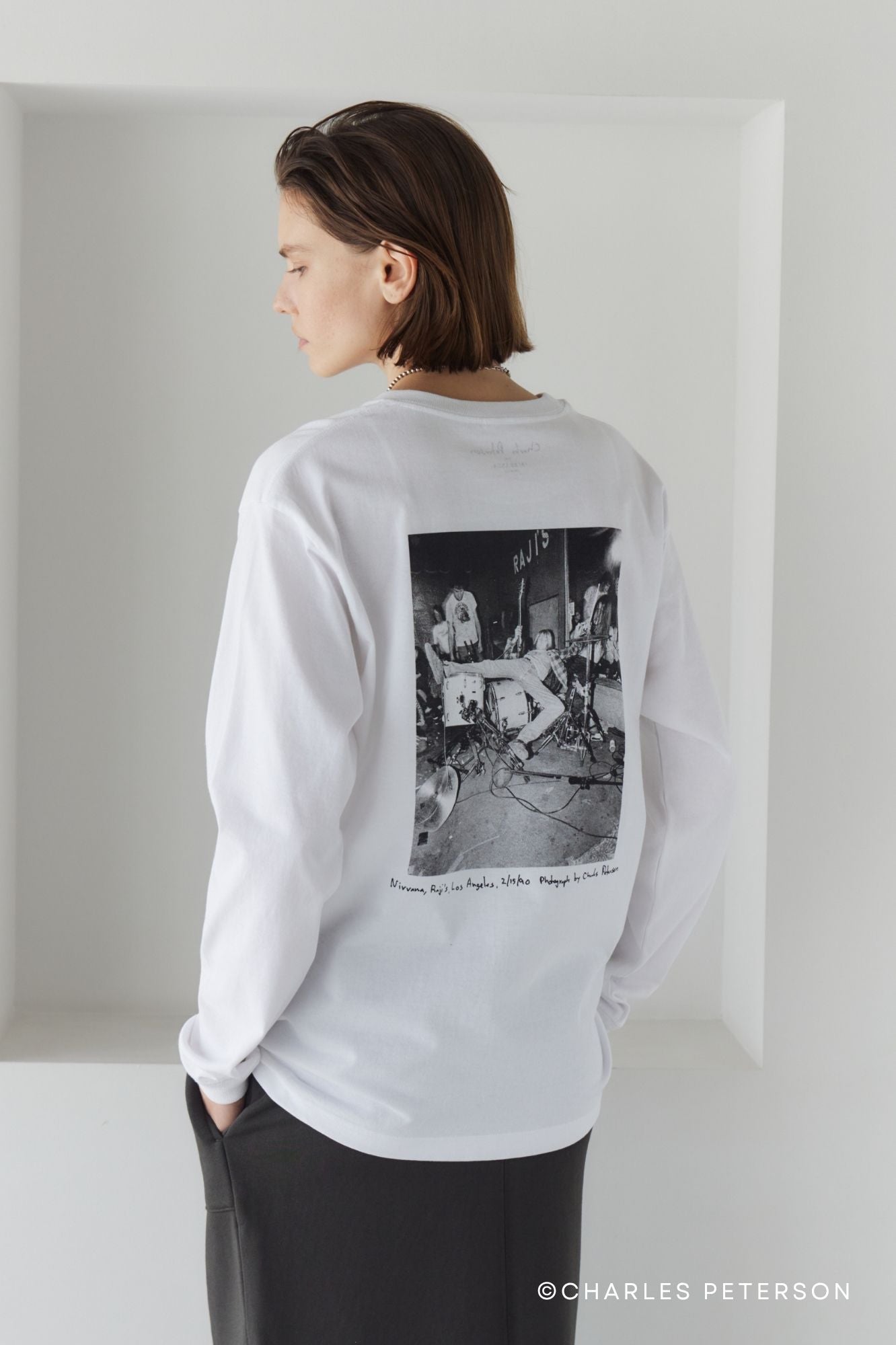 Charles Peterson-Kurt cobain PHOTO L/S tee ①