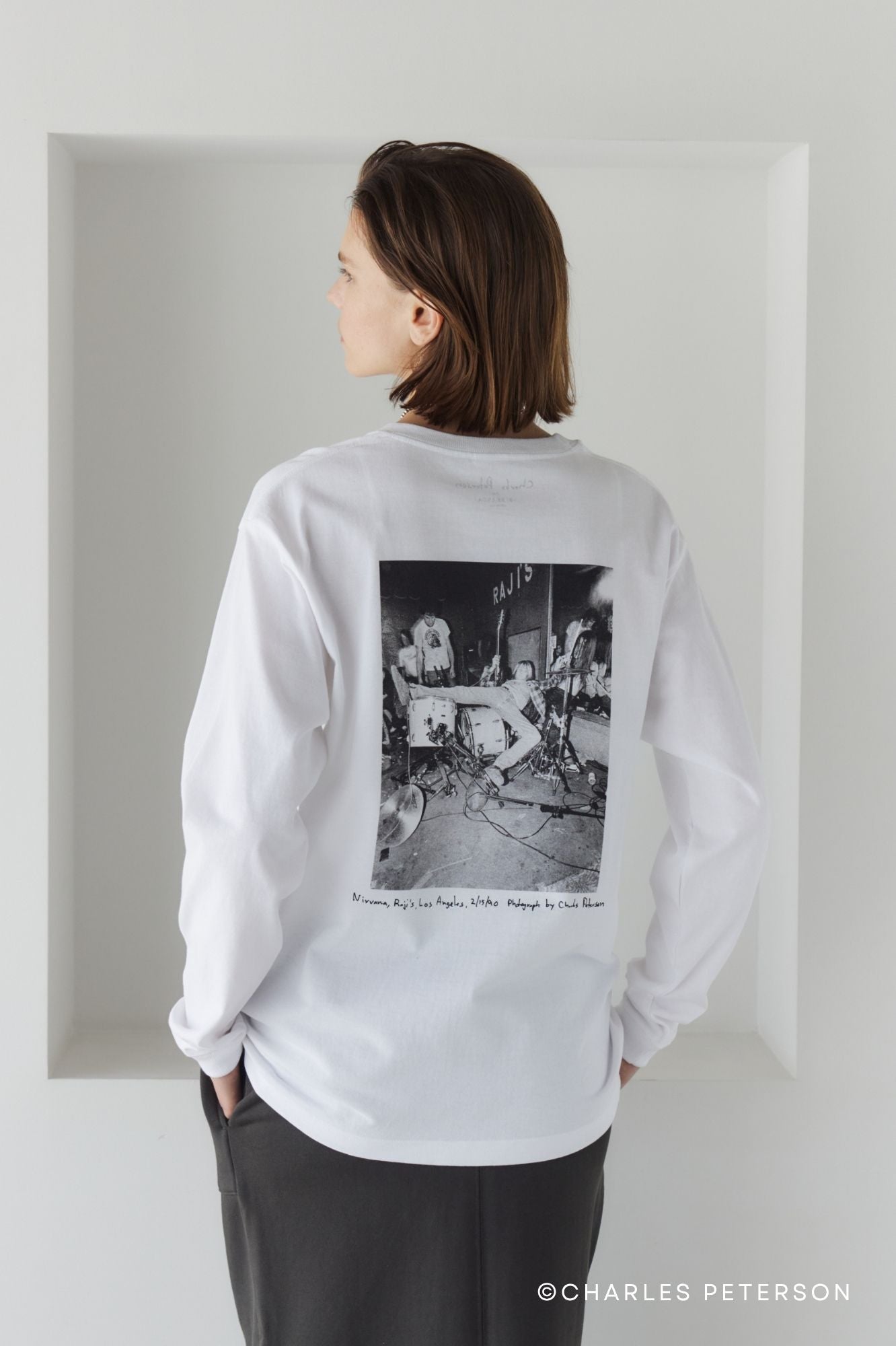 Charles Peterson-Kurt cobain PHOTO L/S tee ①