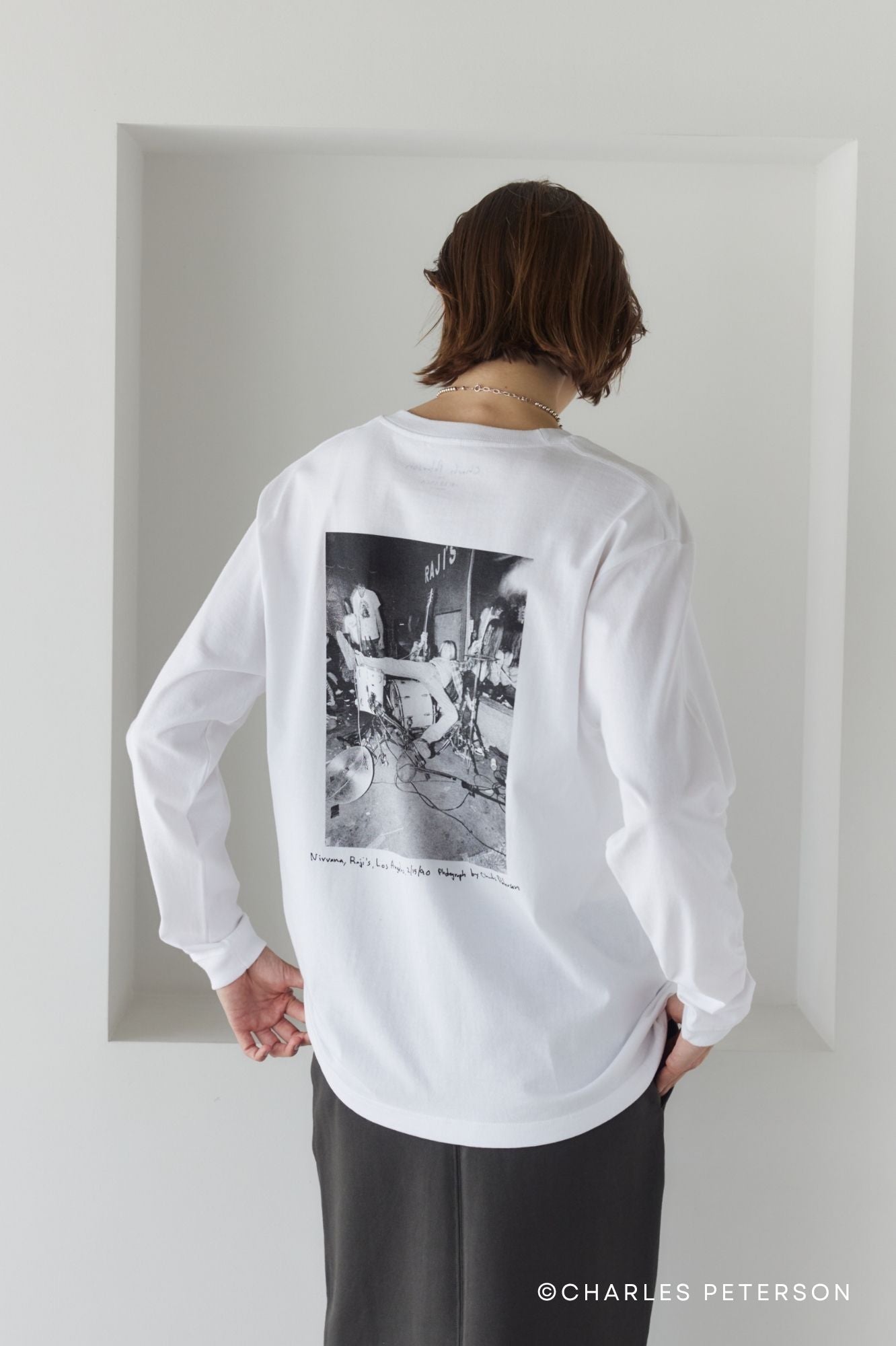 Charles Peterson-Kurt cobain PHOTO L/S tee ①