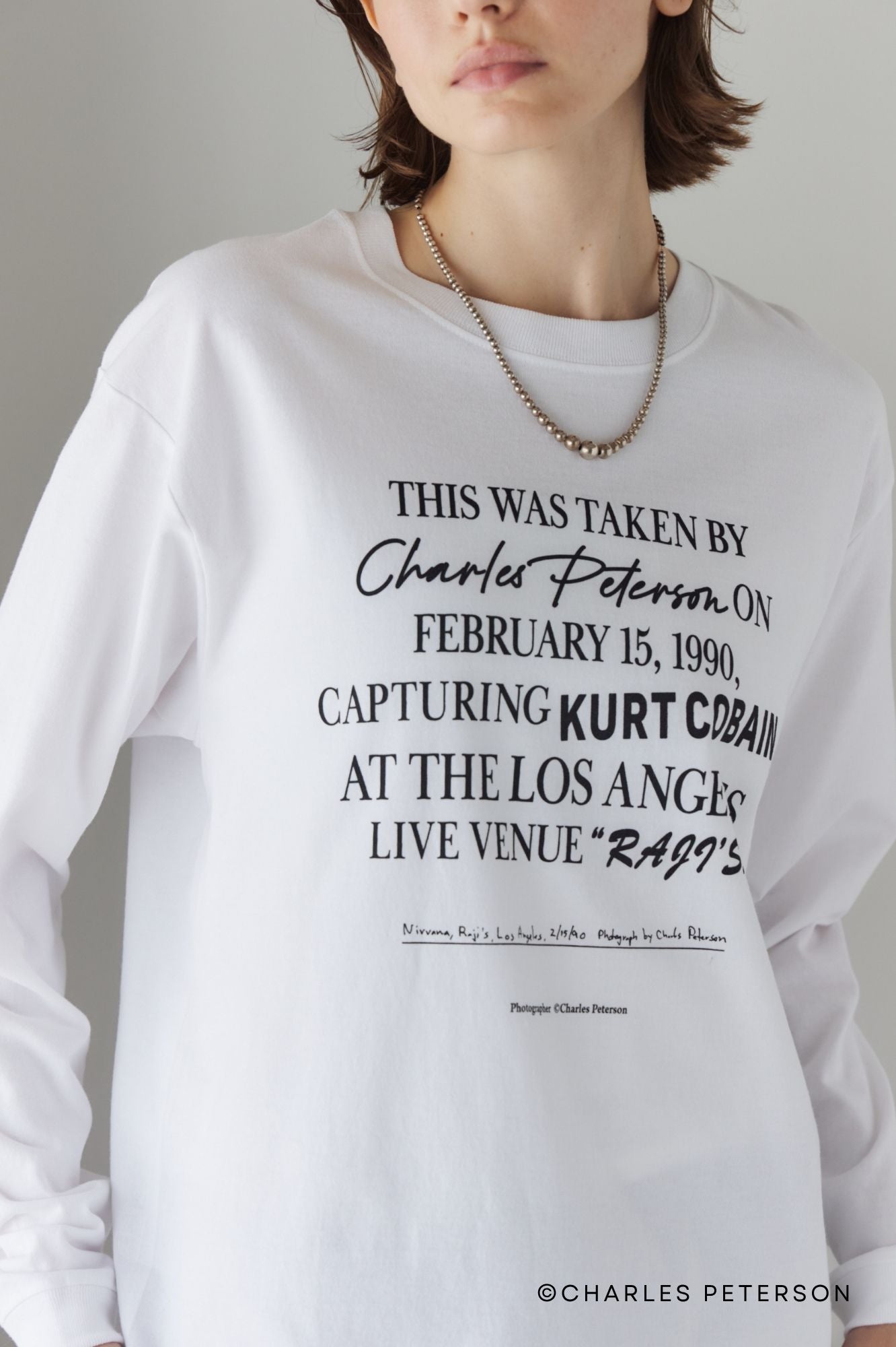 Charles Peterson-Kurt cobain PHOTO L/S tee ①