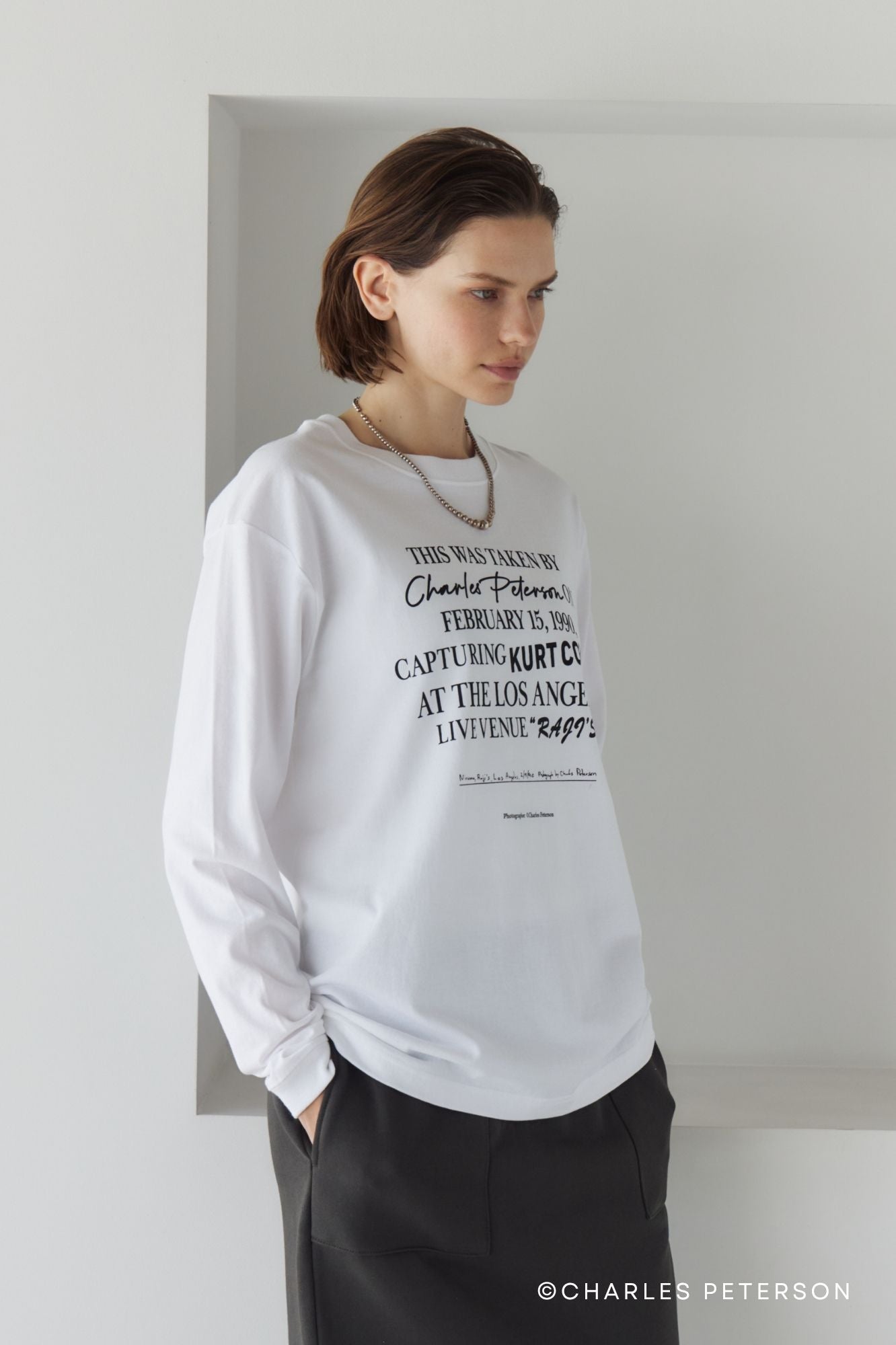 Charles Peterson-Kurt cobain PHOTO L/S tee ①