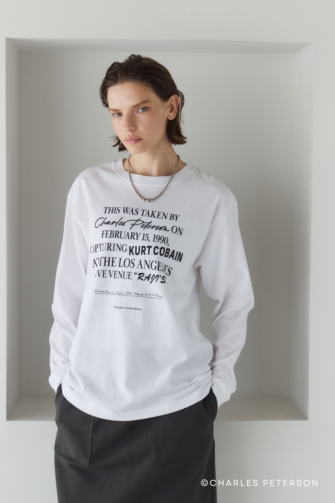 Charles Peterson-Kurt cobain PHOTO L/S tee ①