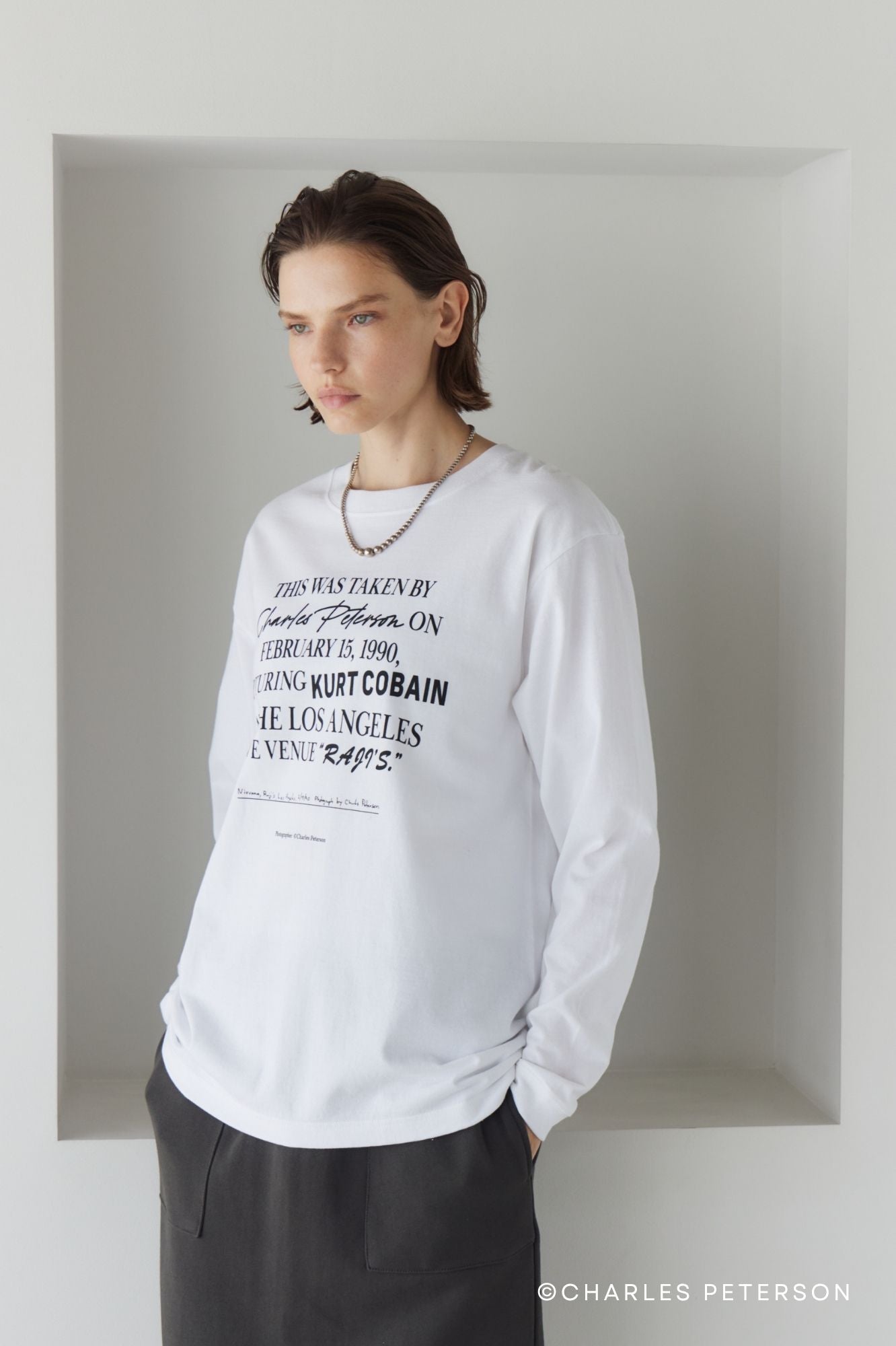 Charles Peterson-Kurt cobain PHOTO L/S tee ①
