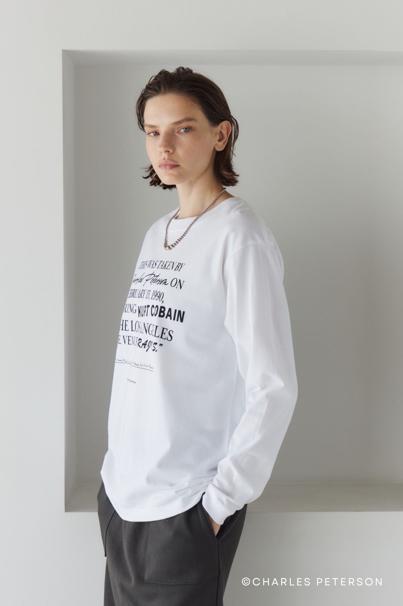 Charles Peterson-Kurt cobain PHOTO L/S tee ①