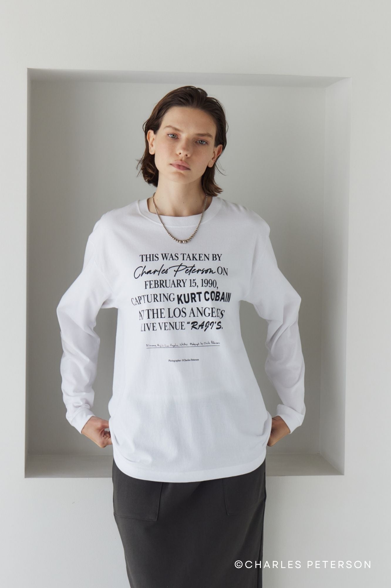 Charles Peterson-Kurt cobain PHOTO L/S tee ①