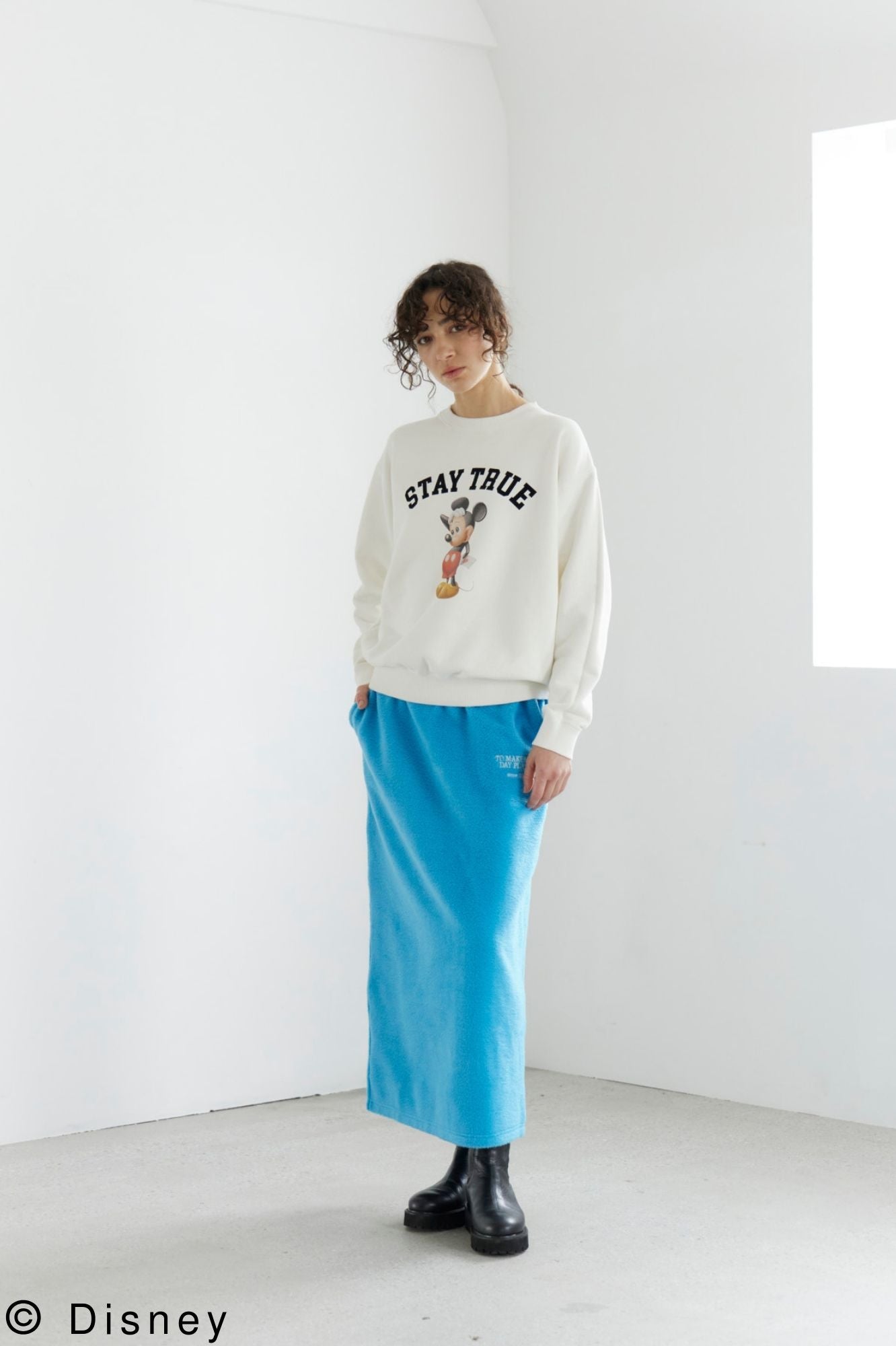 ［Mickey Mouse］Pigment dye Sweat