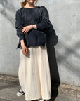 Cable jacquard Cut&Sewn Long Skirt