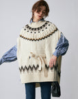 Hand knitting Nordic poncho