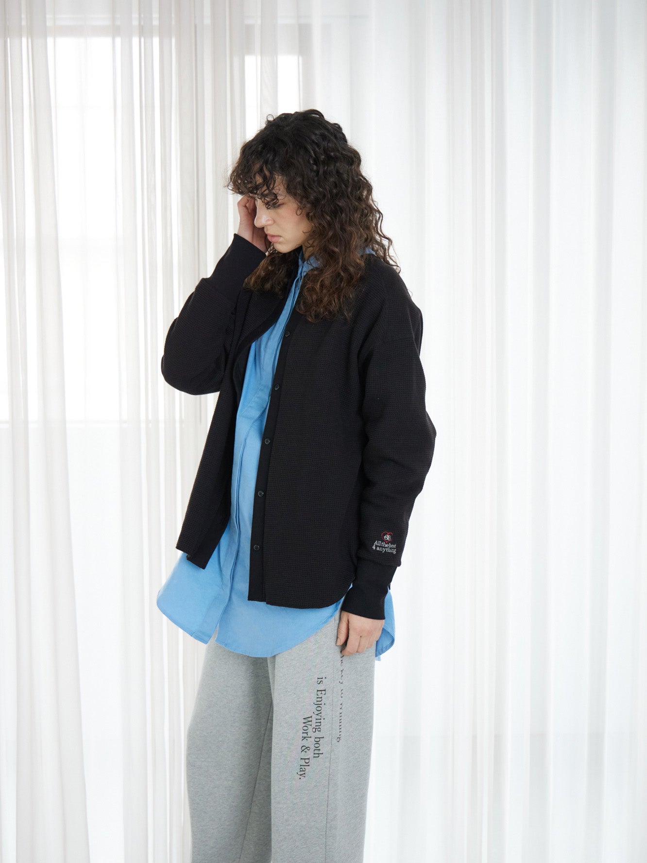 Waffle 2way Cardigan