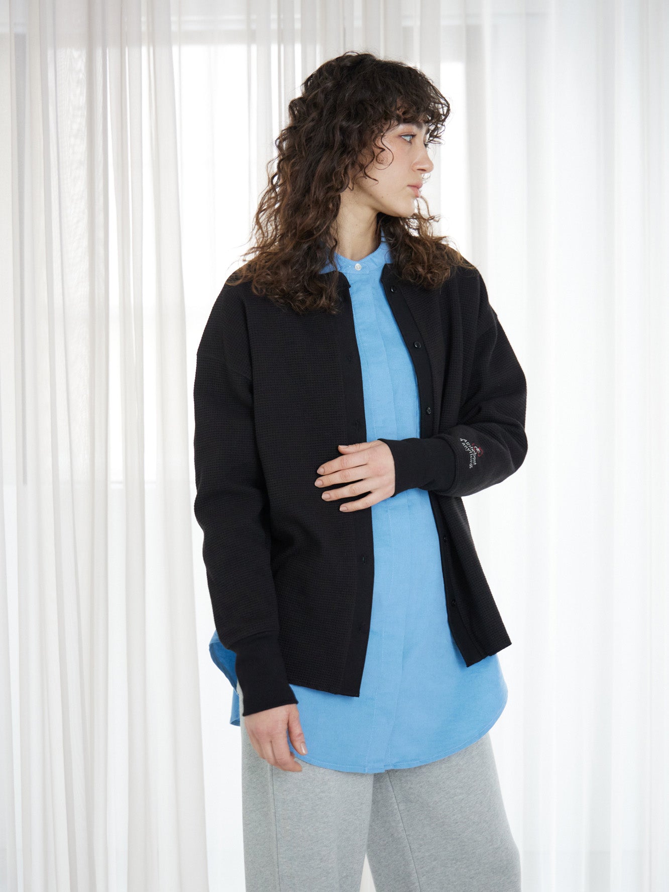 Waffle 2way Cardigan – +81BRANCA