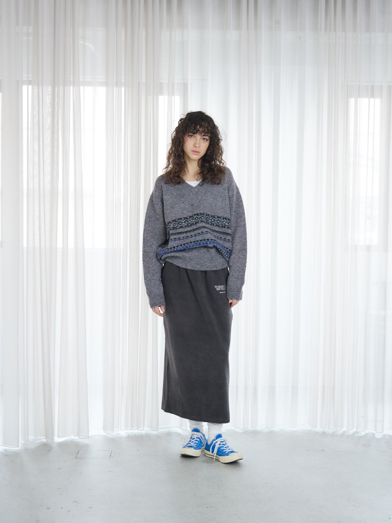 Double Neck Fair Isle Knit