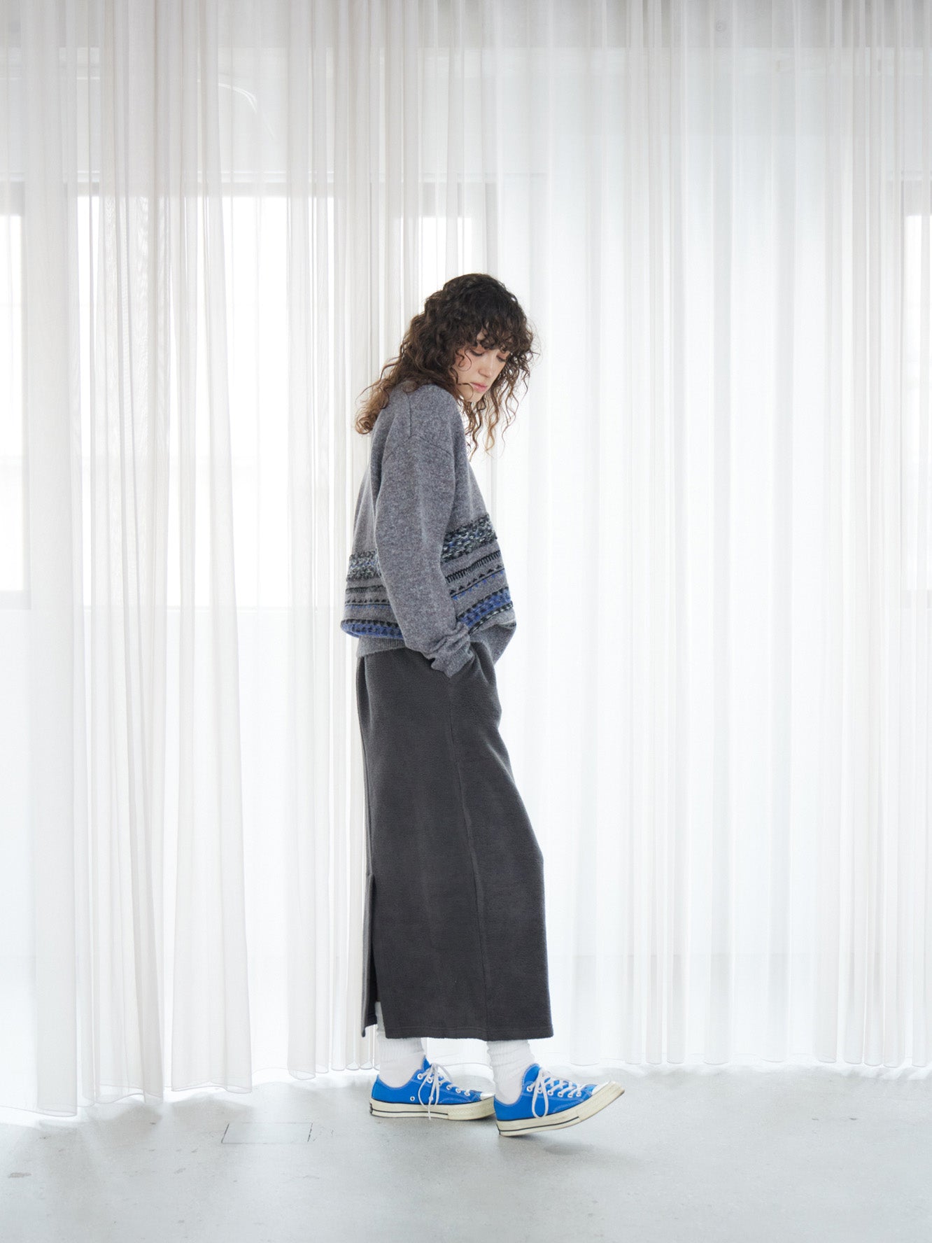 Double Neck Fair Isle Knit