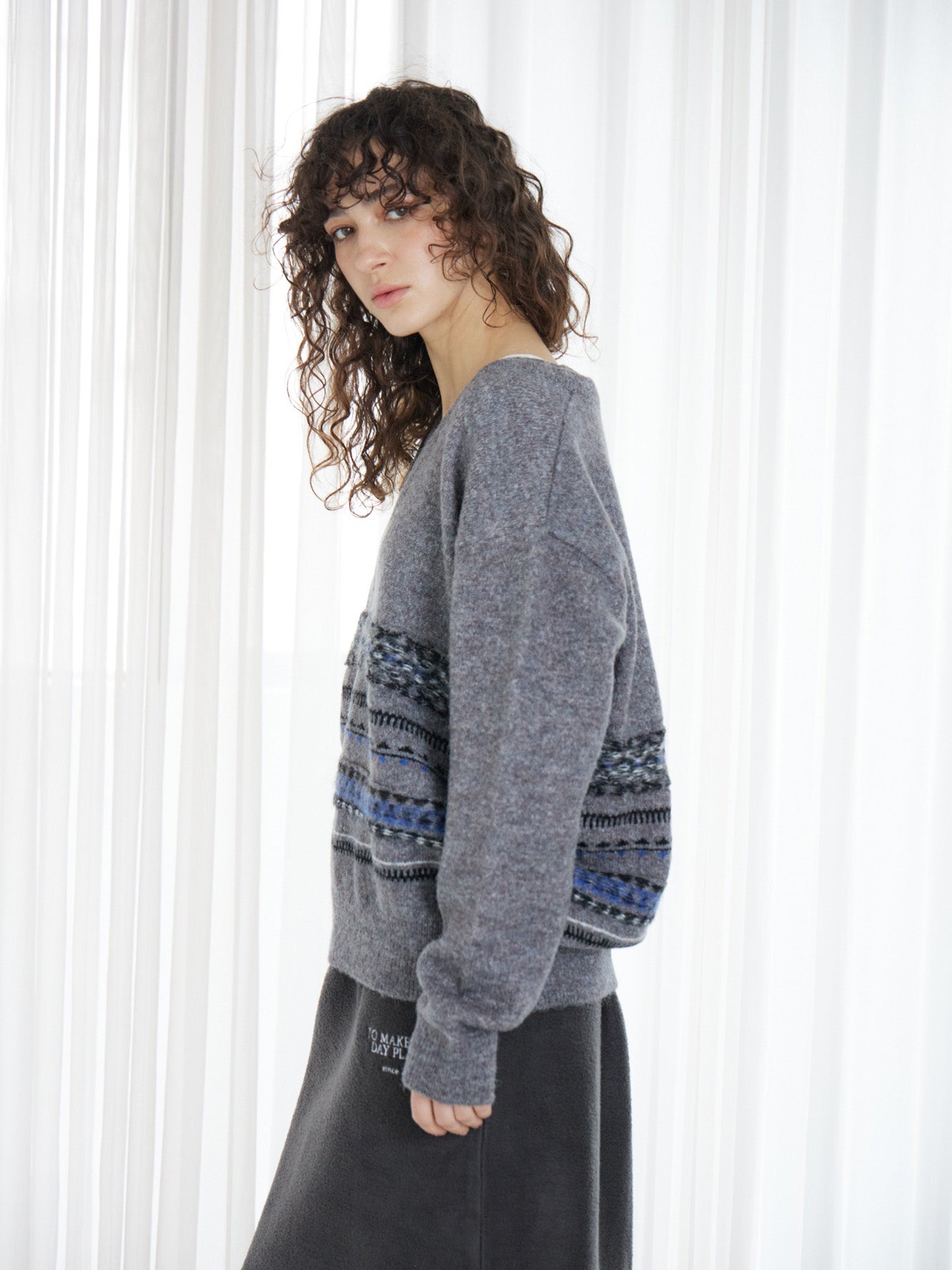 Double Neck Fair Isle Knit