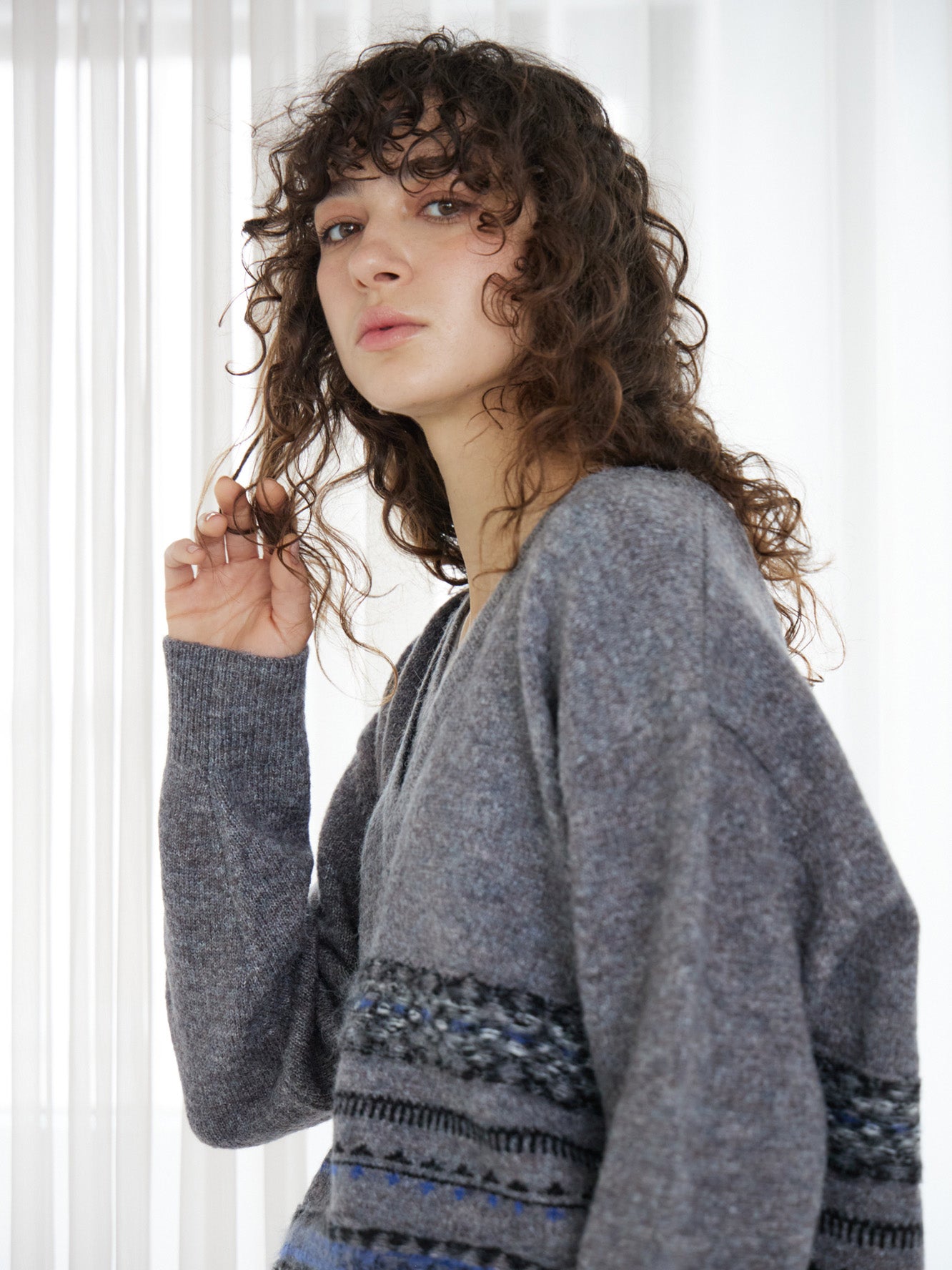 Double Neck Fair Isle Knit