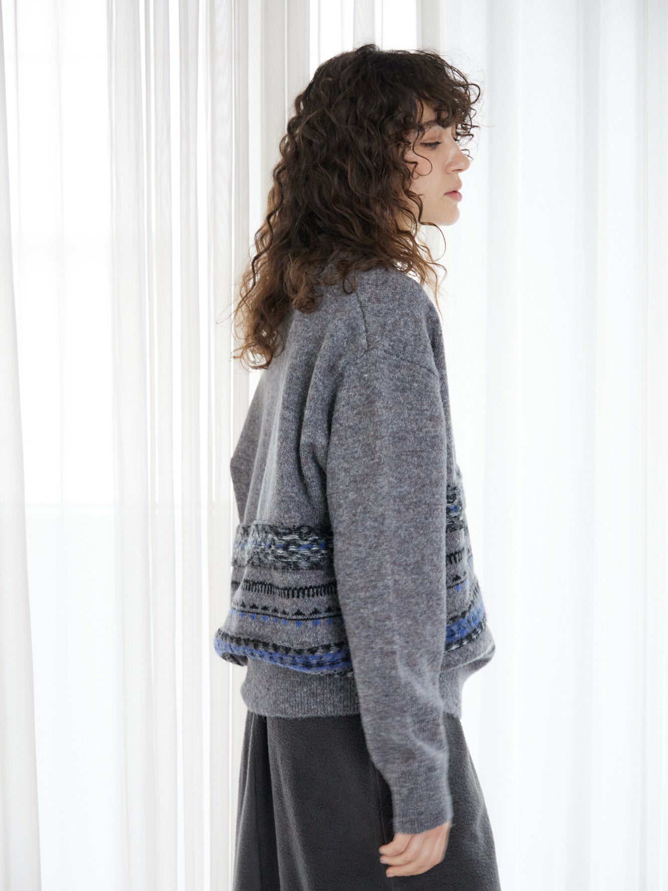Double Neck Fair Isle Knit