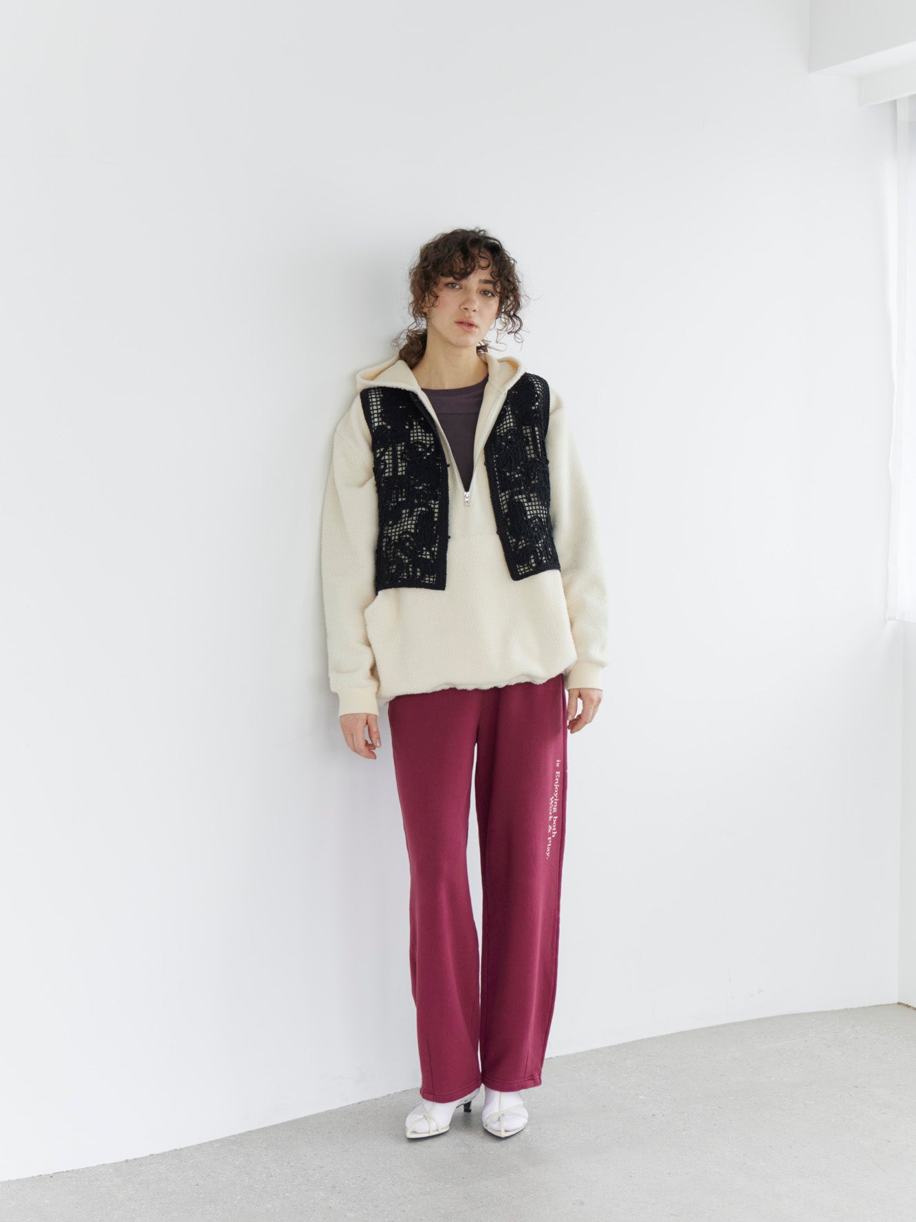 Tucked hem Sweat Pants