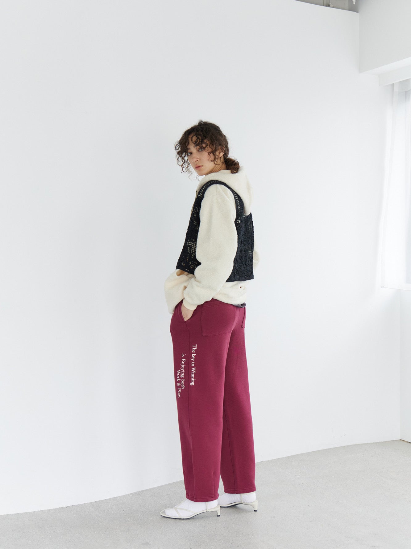 Tucked hem Sweat Pants