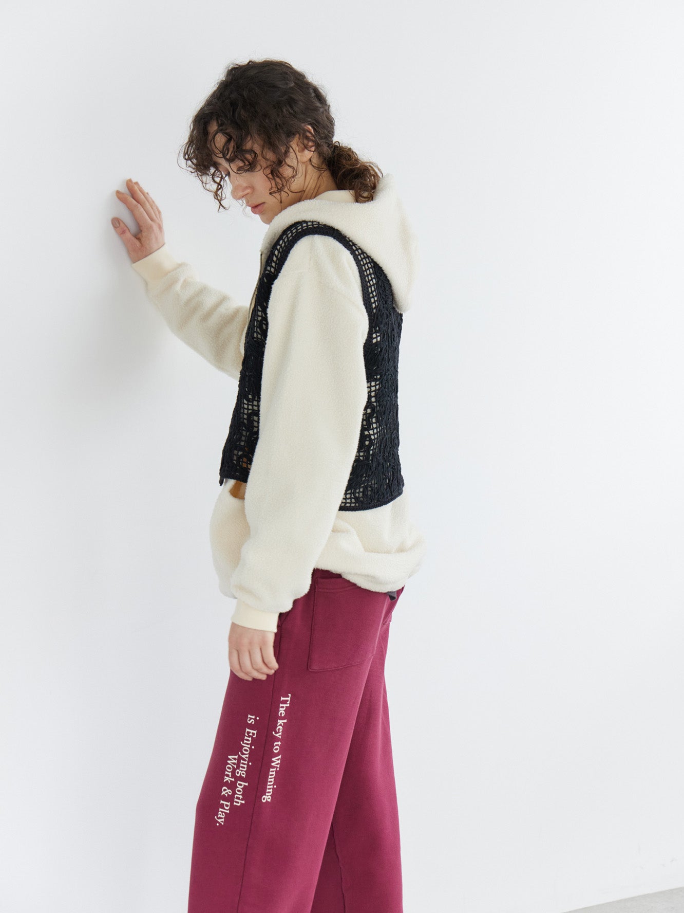 Embroidery Boa Hoodie