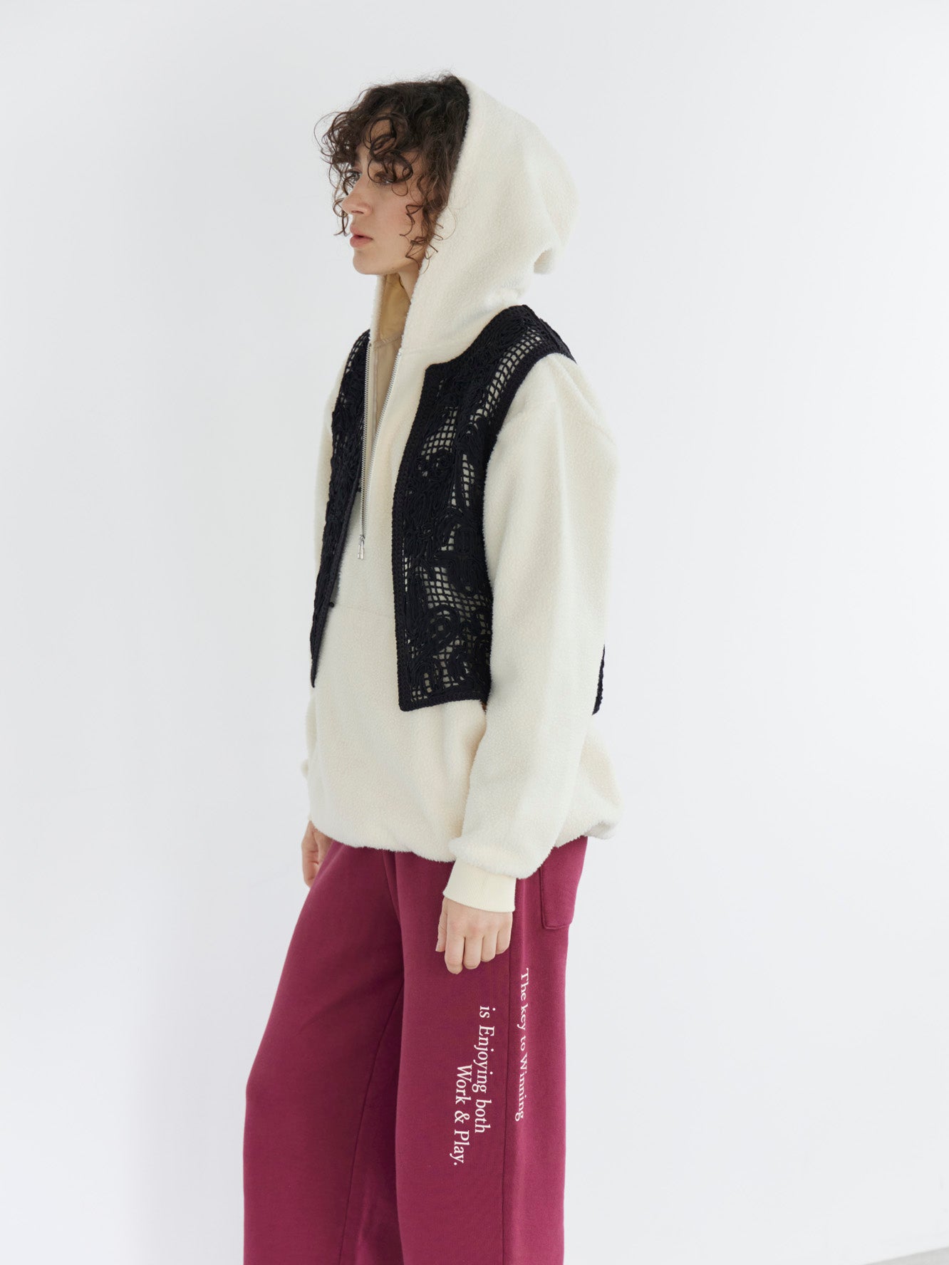 Tucked hem Sweat Pants
