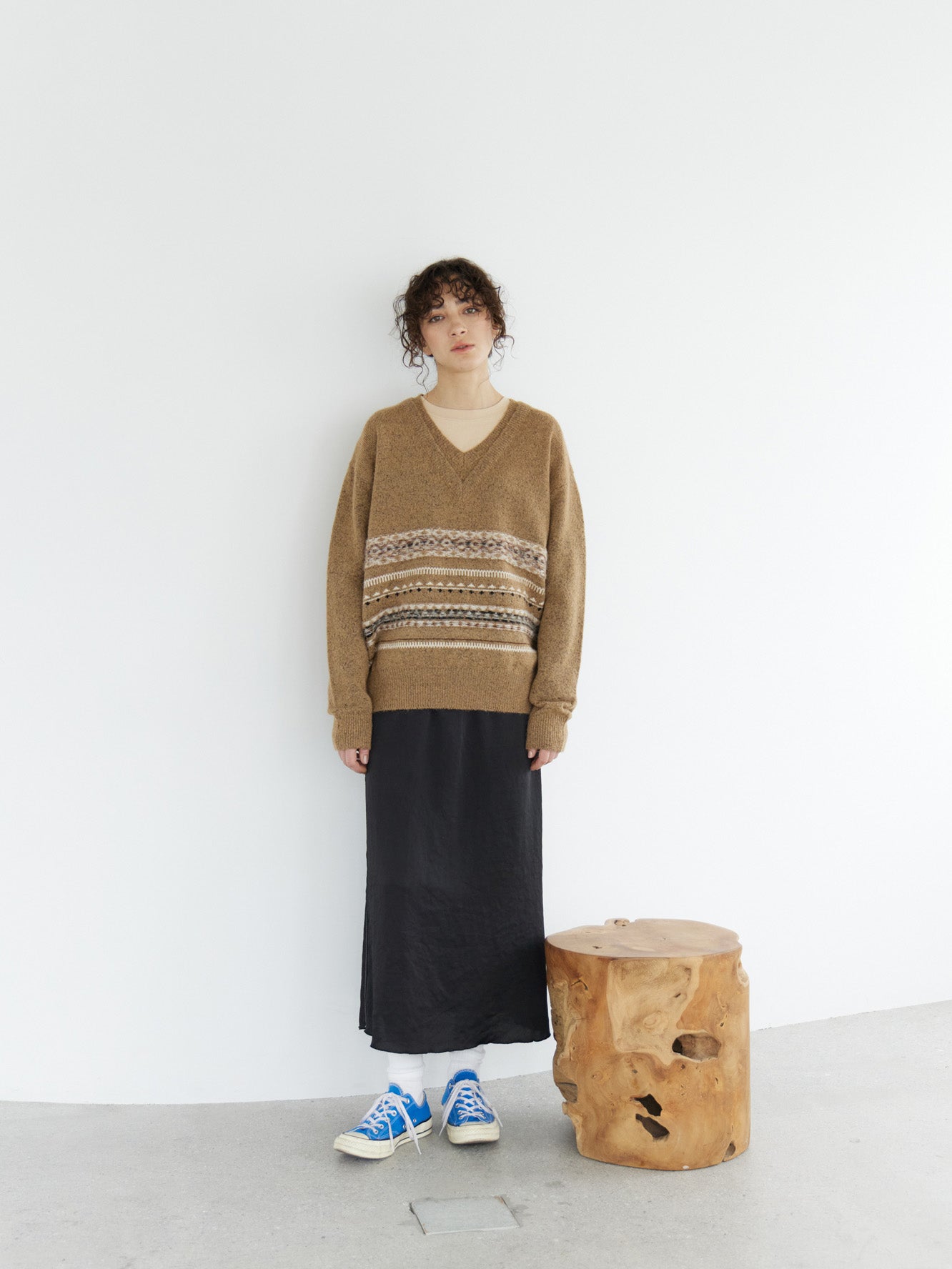 Double Neck Fair Isle Knit