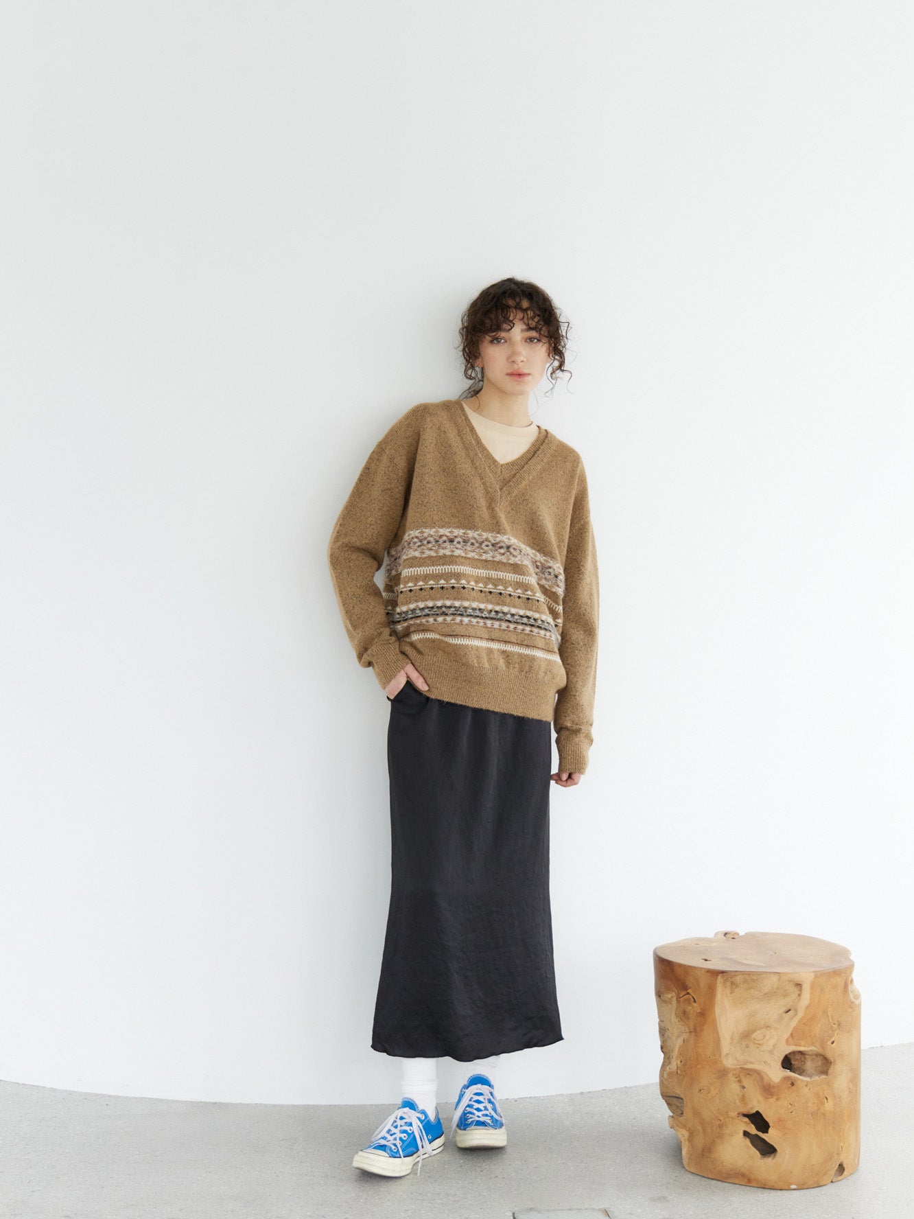 Double Neck Fair Isle Knit