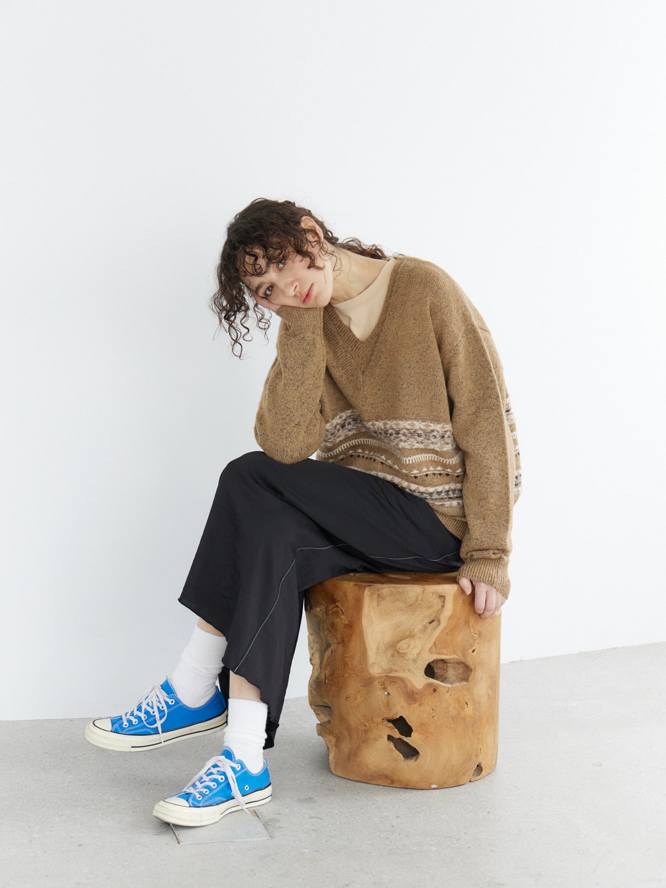 Double Neck Fair Isle Knit