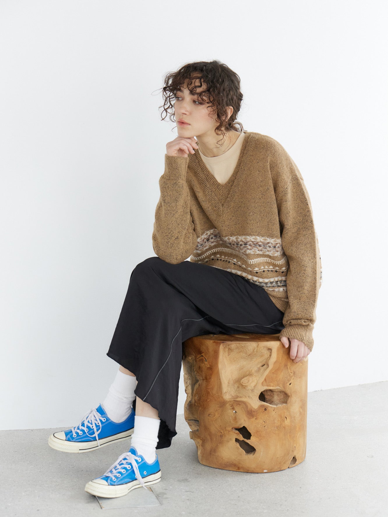 Double Neck Fair Isle Knit