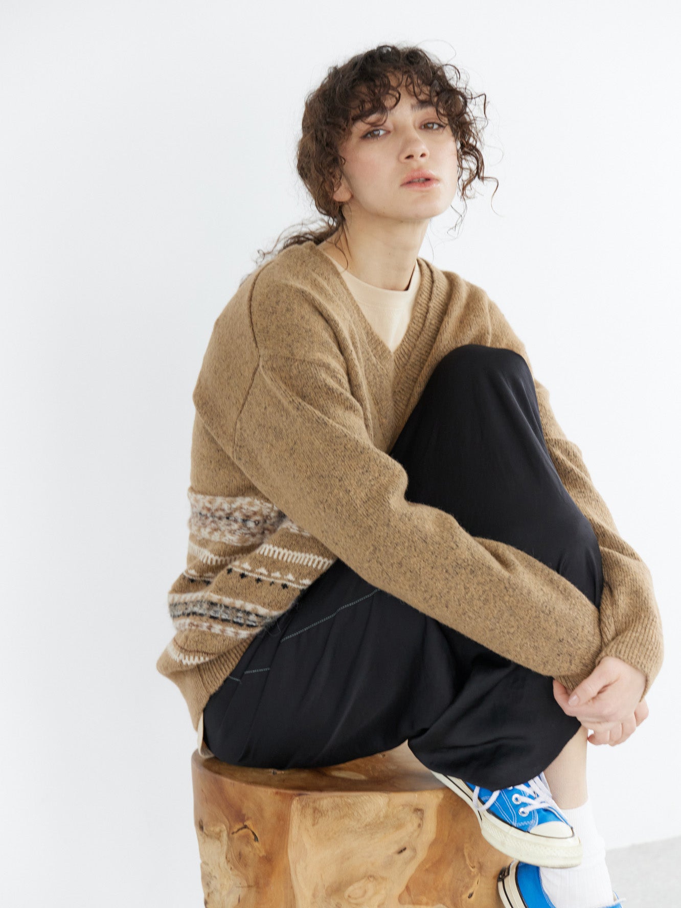 Double Neck Fair Isle Knit